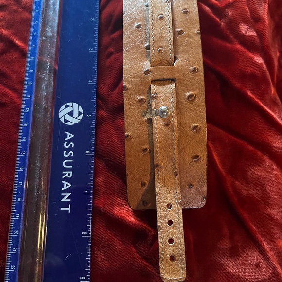 Elena Meyer Ostrich Leather Cuff Bracelet - Picture 8 of 8